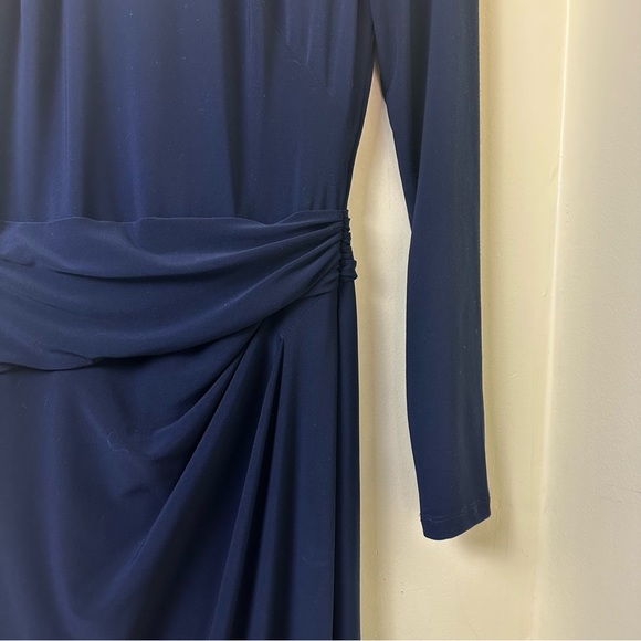 Ralph Lauren Embellished Evening Gown Navy Dress SZ 4 - Picture 10 of 14